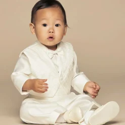 Romano Suits|Suits*Baby Boys Ivory Tuxedo Suit