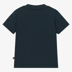 AIGNER Tops|Tops*Baby Boys Navy Blue Cotton T-Shirt