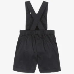 Rachel Riley Shorts|Shorts*Baby Boys Navy Blue Cotton Dungaree Shorts