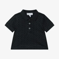 Emporio Armani Tops*Baby Boys Navy Blue Lyocell Polo Shirt