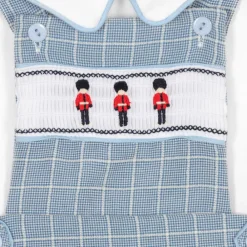 Beau KiD Outfit Sets*Baby Boys White & Blue Dungaree Shorts Set