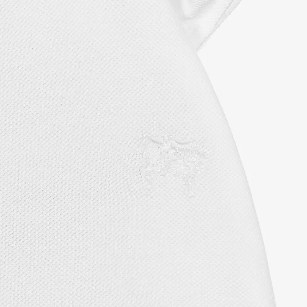 Burberry Tops*Baby Boys White Check Polo Shirt