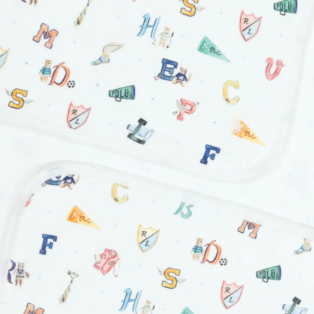 Ralph Lauren Blankets & Shawls*Baby Boys White Cotton Blanket (81cm)