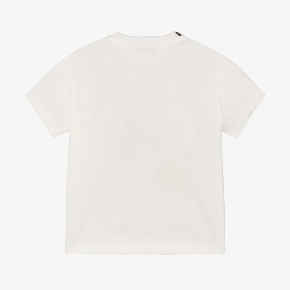 Dolce amp; Gabbana Tops*Baby Boys White Cotton Classic Car T-Shirt