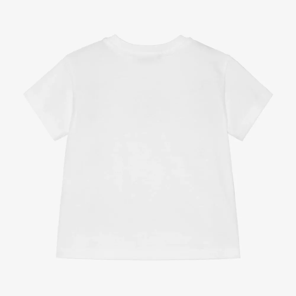 Dolce amp; Gabbana Tops*Baby Boys White Cotton DG Logo T-Shirt