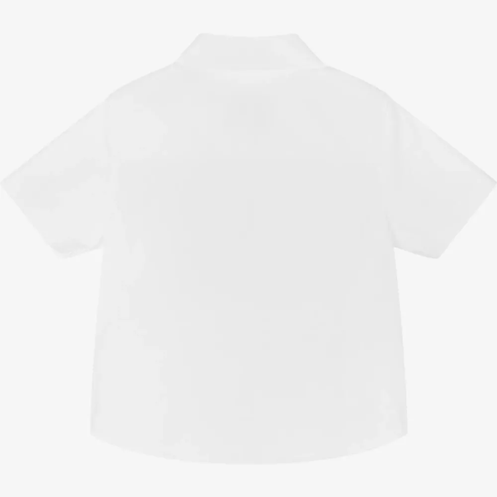 Burberry Tops*Baby Boys White Cotton EKD Shirt