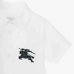 Burberry Tops*Baby Boys White Cotton EKD Shirt