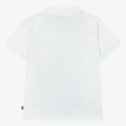 AIGNER Tops*Baby Boys White Cotton Polo Shirt