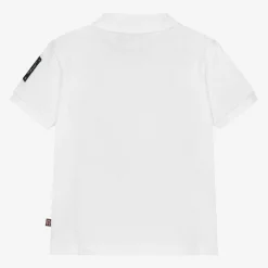 AIGNER Tops*Baby Boys White Cotton Polo Shirt