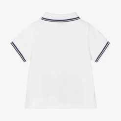 Emporio Armani Tops*Baby Boys White Cotton Polo Shirt