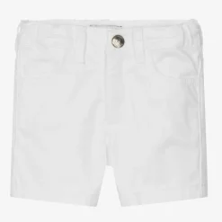Emporio Armani Shorts*Baby Boys White Cotton Shorts