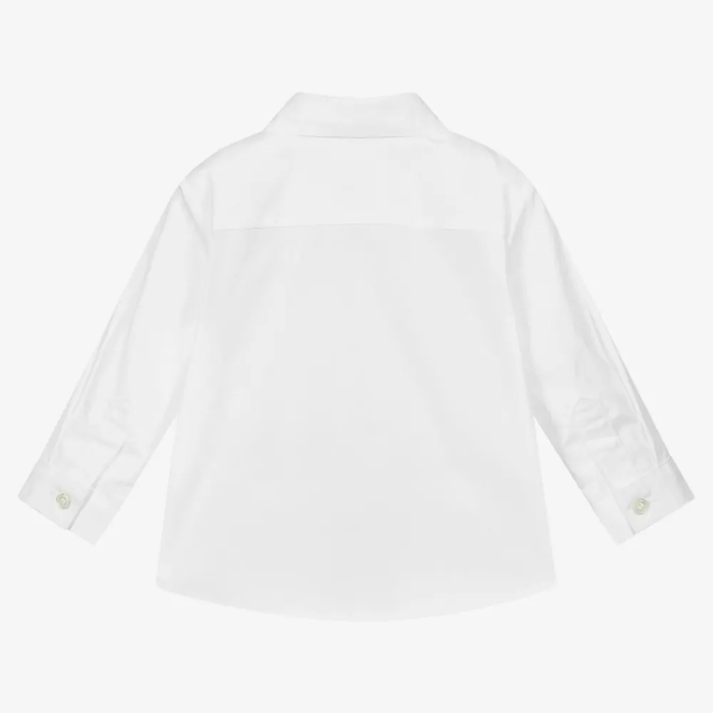 Burberry Tops*Baby Boys White Cotton Shirt