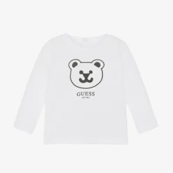 Guess Tops*Baby Boys White Cotton Top