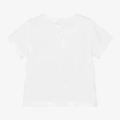 Emporio Armani Tops*Baby Boys White Cotton T-Shirt