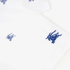 Burberry Tops*Baby Boys White EKD Cotton T-Shirt