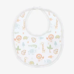 Kissy Kissy Feeding Accessories*Baby Boys White Jungle Adventure Pima Cotton Hat