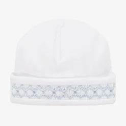 Kissy Kissy Hats|Hats*Baby Boys White Smocked Pima Cotton Hat