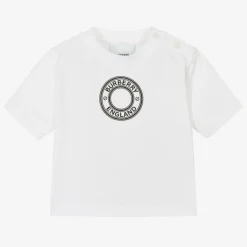 Burberry Tops*Baby Boys White Stamp Logo T-Shirt