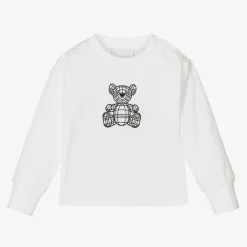 Burberry Tops*Baby Boys White Thomas Bear Top
