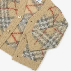 Burberry Tops*Baby Girls Beige Alpaca & Silk Cardigan PaleStoneCheck