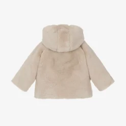 Patachou Coats & Jackets*Baby Girls Beige Faux Fur Coat