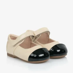 Age of Innocence Bar Shoes|Bar Shoes*Baby Girls Beige Patent Leather Shoes