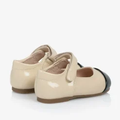 Age of Innocence Bar Shoes|Bar Shoes*Baby Girls Beige Patent Leather Shoes