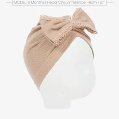Jamiks Gifts*Baby Girls Beige Ribbed Cotton Turban