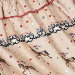 Miranda Dresses|Dresses*Baby Girls Beige Star Print Dress