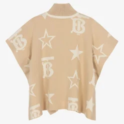 Burberry Coats & Jackets*Baby Girls Beige TB Logo Knitted Cape