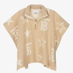 Burberry Coats & Jackets*Baby Girls Beige TB Logo Knitted Cape