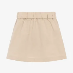 Burberry Skirts*Baby Girls Beige Twill EKD Skirt PaleStone
