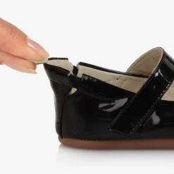 Tip Toey Joey First Walkers|First Walkers*Baby Girls Black Patent Leather Shoes