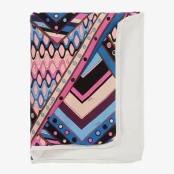 PUCCI Gifts*Baby Girls Blue & Pink Vivara Blanket (88cm)