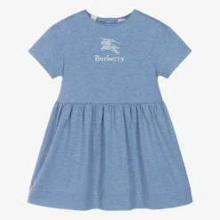 Burberry Dresses*Baby Girls Blue Cotton Dress