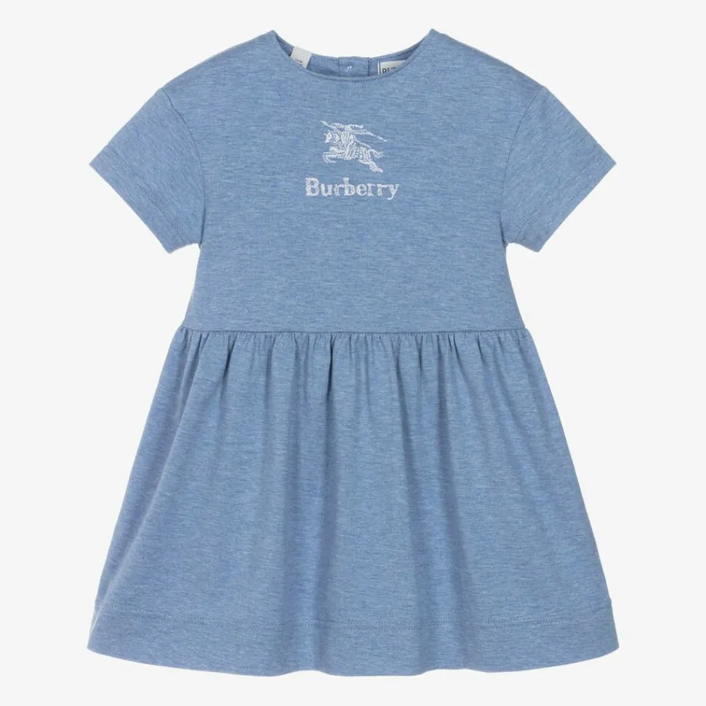Burberry Dresses*Baby Girls Blue Cotton Dress