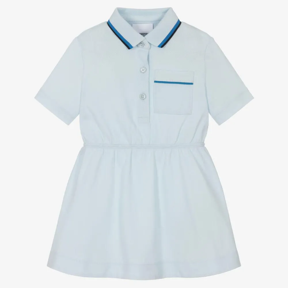 Burberry Dresses*Baby Girls Blue Logo Polo Dress