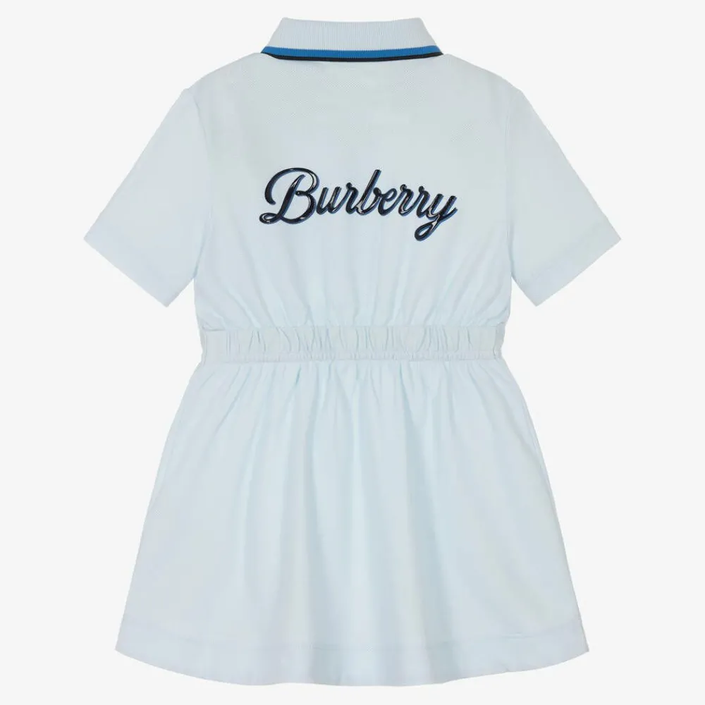 Burberry Dresses*Baby Girls Blue Logo Polo Dress