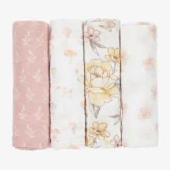 aden + anais Sleeping Accessories*Baby Girls Cotton Muslin Swaddles (4 Pack)