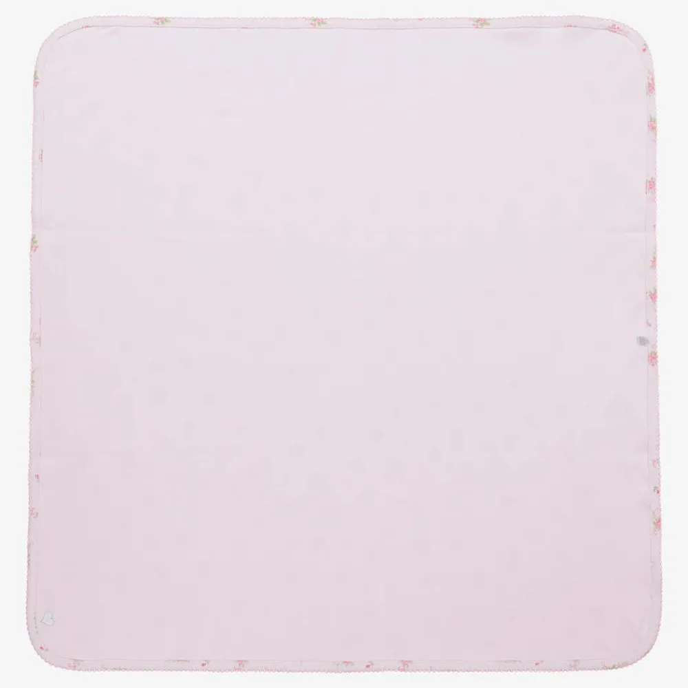 Kissy Kissy Gifts*Baby Girls Cotton Pink Rose Scrolls Blanket (73cm)