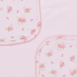 Kissy Kissy Gifts*Baby Girls Cotton Pink Rose Scrolls Blanket (73cm)