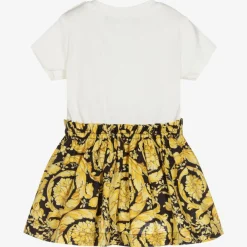 Versace Dresses*Baby Girls Gold Barocco Dress
