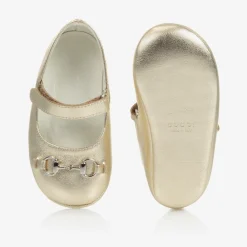 Gucci Pumps & Ballerinas*Baby Girls Gold Leather Shoes