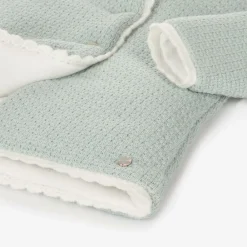 Paz Rodríguez Coats & Jackets*Baby Girls Green Knitted Coat