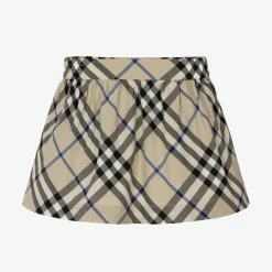 Burberry Skirts*Baby Girls Grey Check Cotton Skirt Lichen