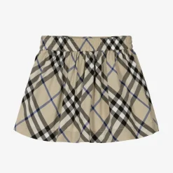 Burberry Skirts*Baby Girls Grey Check Cotton Skirt Lichen