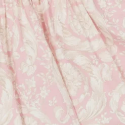 Versace Dresses*Baby Girls Ivory & Pink Barocco Cotton Dress