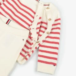 Tommy Hilfiger Outfit Sets|Outfit Sets*Baby Girls Ivory & Pink Cotton Leggings Set