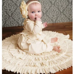 Lemon Loves Layette Blankets & Shawls*Baby Girls Ivory Cotton Blanket (86cm) Eggnog