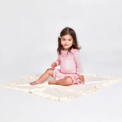 Lemon Loves Layette Blankets & Shawls*Baby Girls Ivory Cotton Blanket (90cm) Eggnog